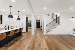 wooden kitchen stairs