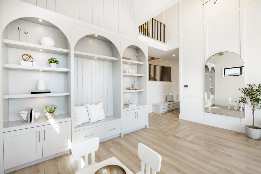 Built-in storage ideas in a stylish home