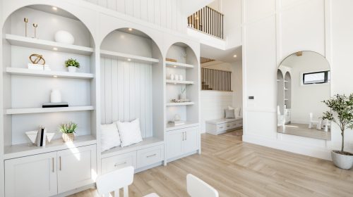 Built-in storage ideas in a stylish home