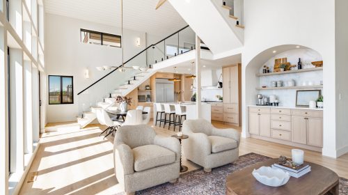 Open-concept home with cohesive design flowing between connected rooms