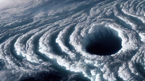 A hurricane due to climate change