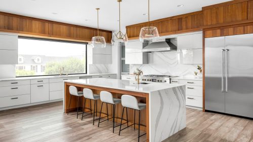 kitchen in newly constructed luxury home