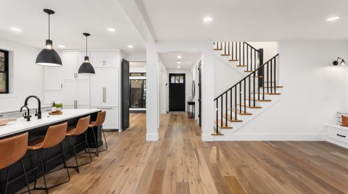 wooden kitchen stairs